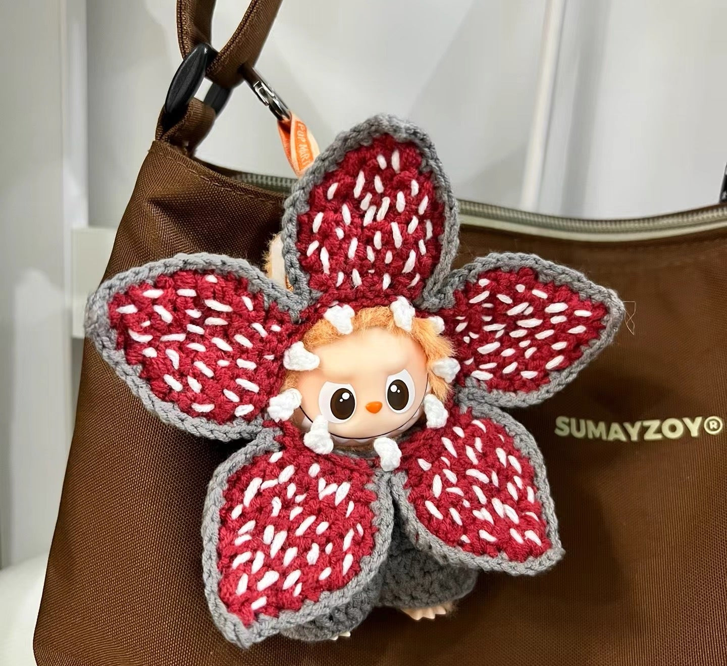 Handmade Crochet BuBu Suit with Poseable Hood & Light-Up Message Pillow (Fits 10/15/17cm Monster Plush Dolls)