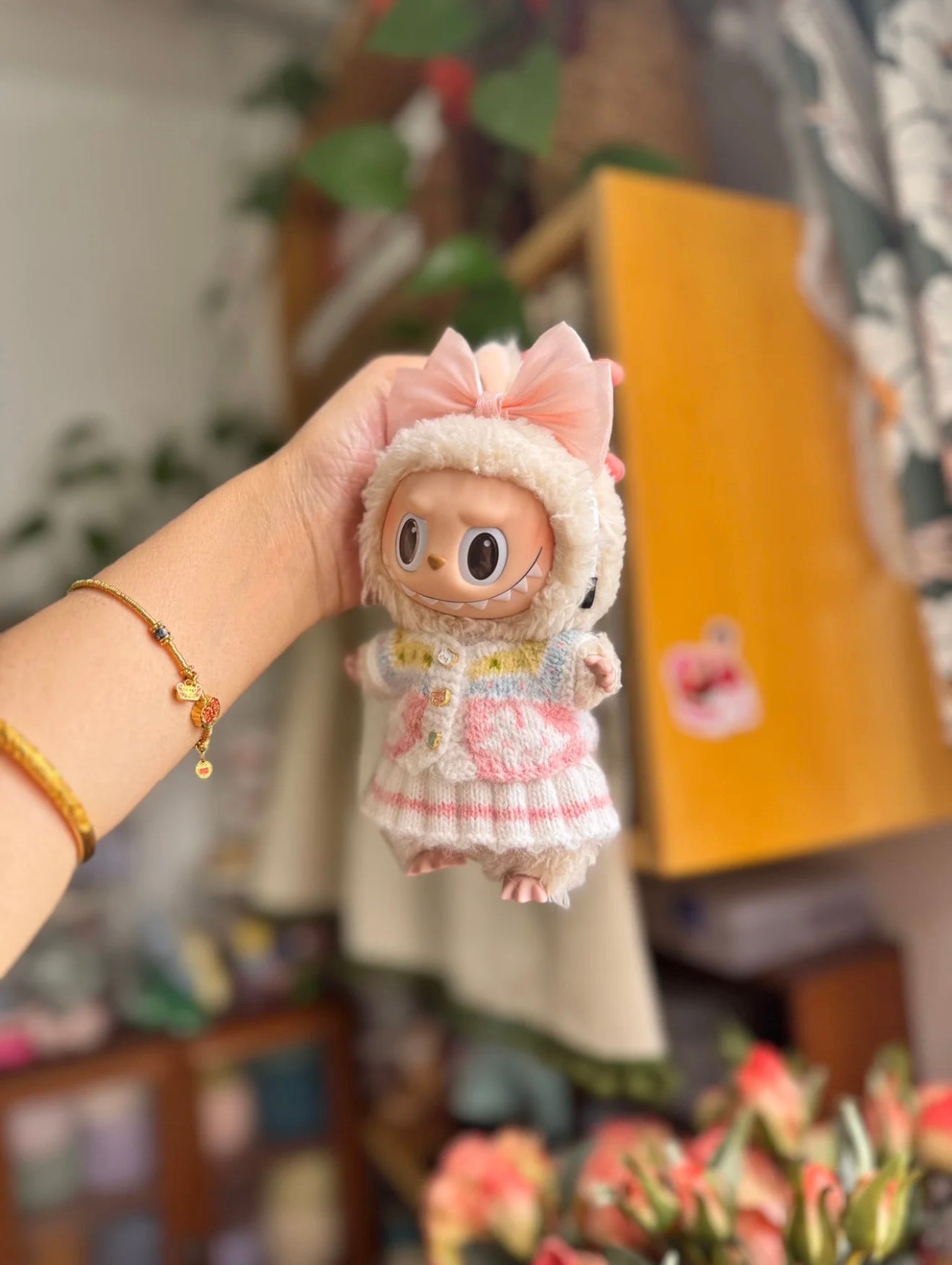 Handmade Labubu Clothes, Handmade 15/17cm Doll , Kawaii Macaron Labubu Clothing Set, Unique Doll Accessory Gift