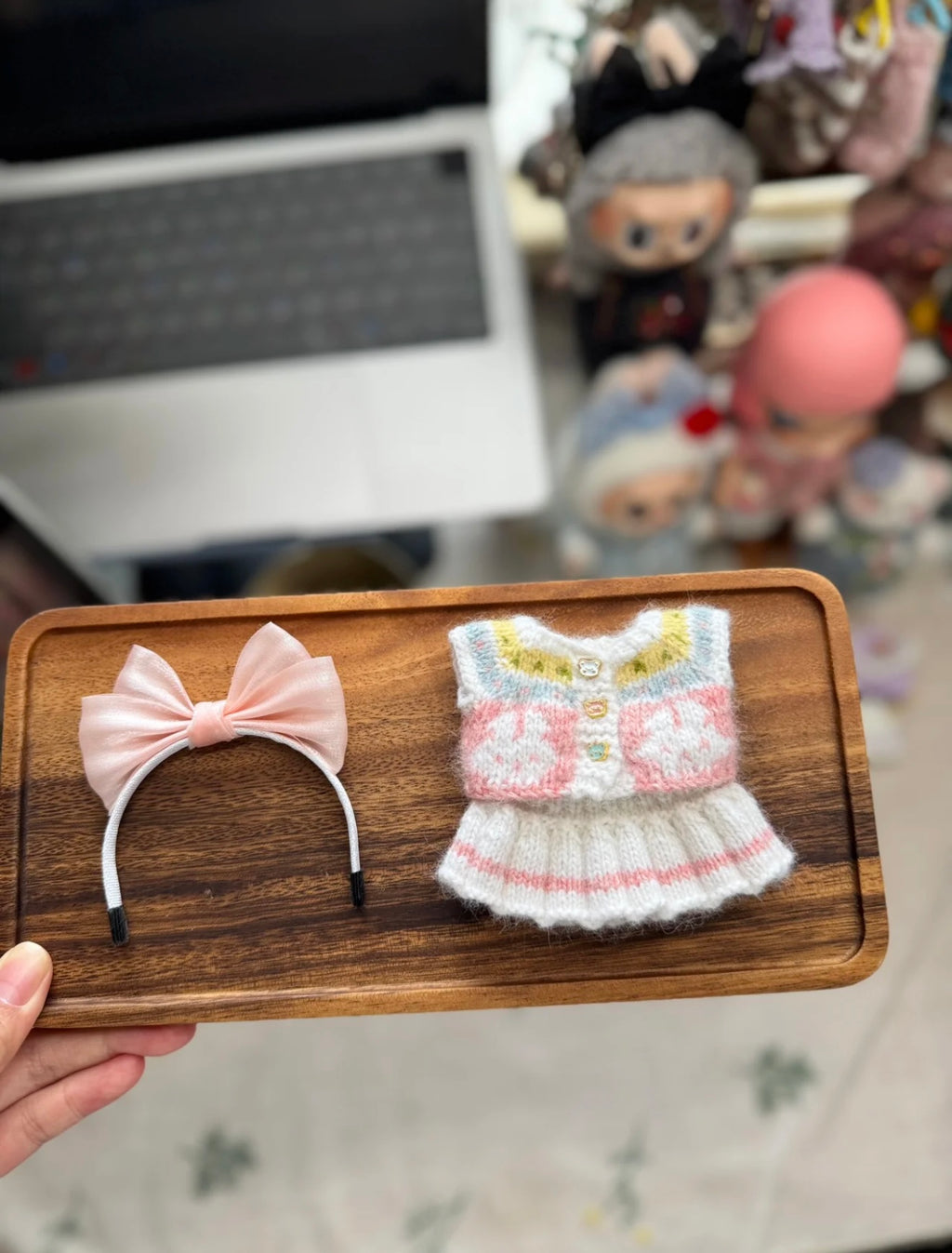Handmade Labubu Clothes, Handmade 15/17cm Doll , Kawaii Macaron Labubu Clothing Set, Unique Doll Accessory Gift