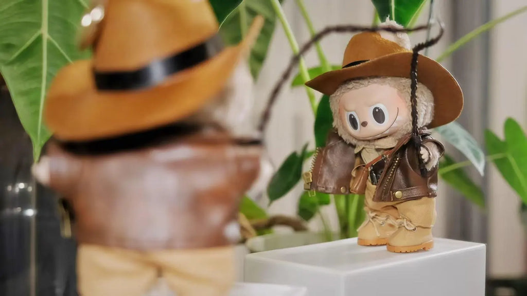 Handmade Labubu Clothes, 8-Piece Epic Quest Labubu Outfits, Handcrafted Mini Adventurer Set, Collector's Edition Doll Clothes, Fedora & Whip