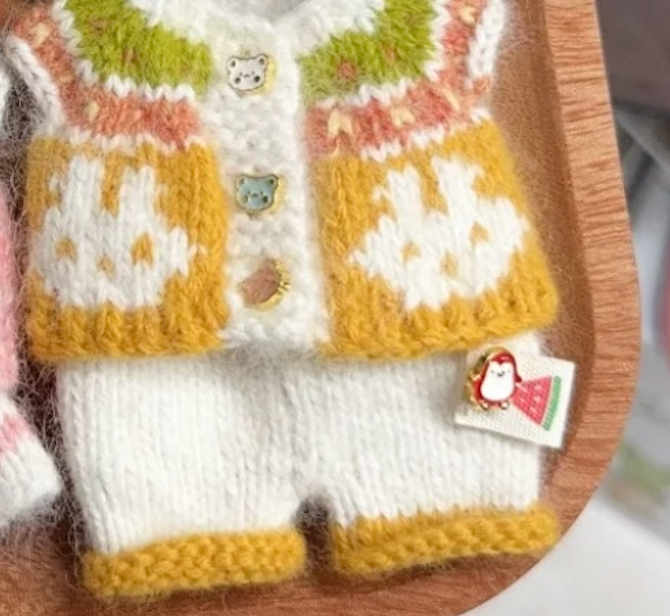 Handmade Labubu Clothes, Handmade 15/17cm Doll , Kawaii Macaron Labubu Clothing Set, Unique Doll Accessory Gift