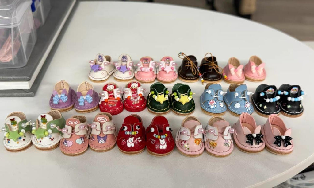 Labubu Accessories, Handmade Labubu Shoes, Custom Artisan Leather Shoes, Embellished Labubu Accessory