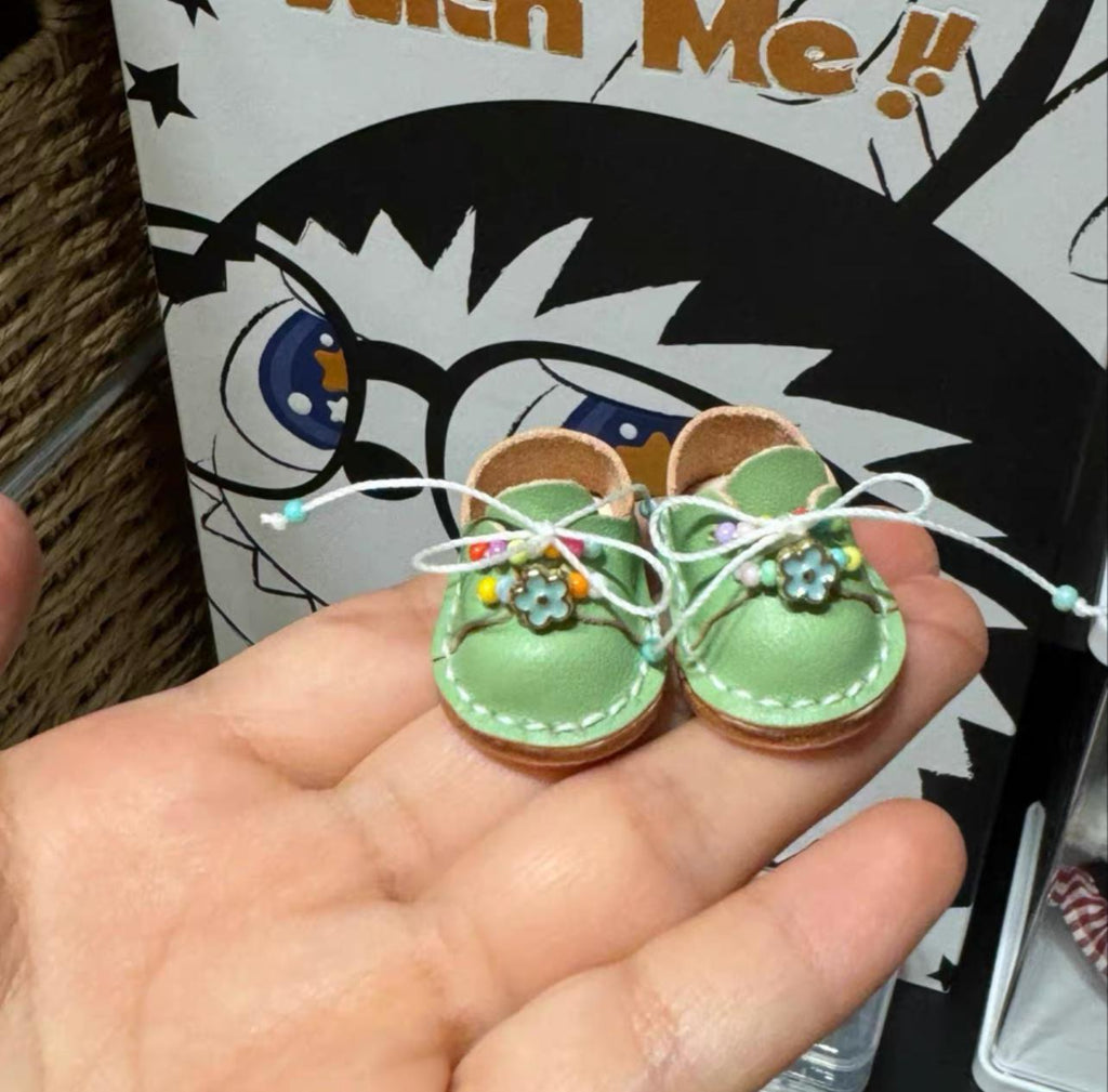 Labubu Accessories, Handmade Labubu Shoes, Custom Artisan Leather Shoes, Embellished Labubu Accessory