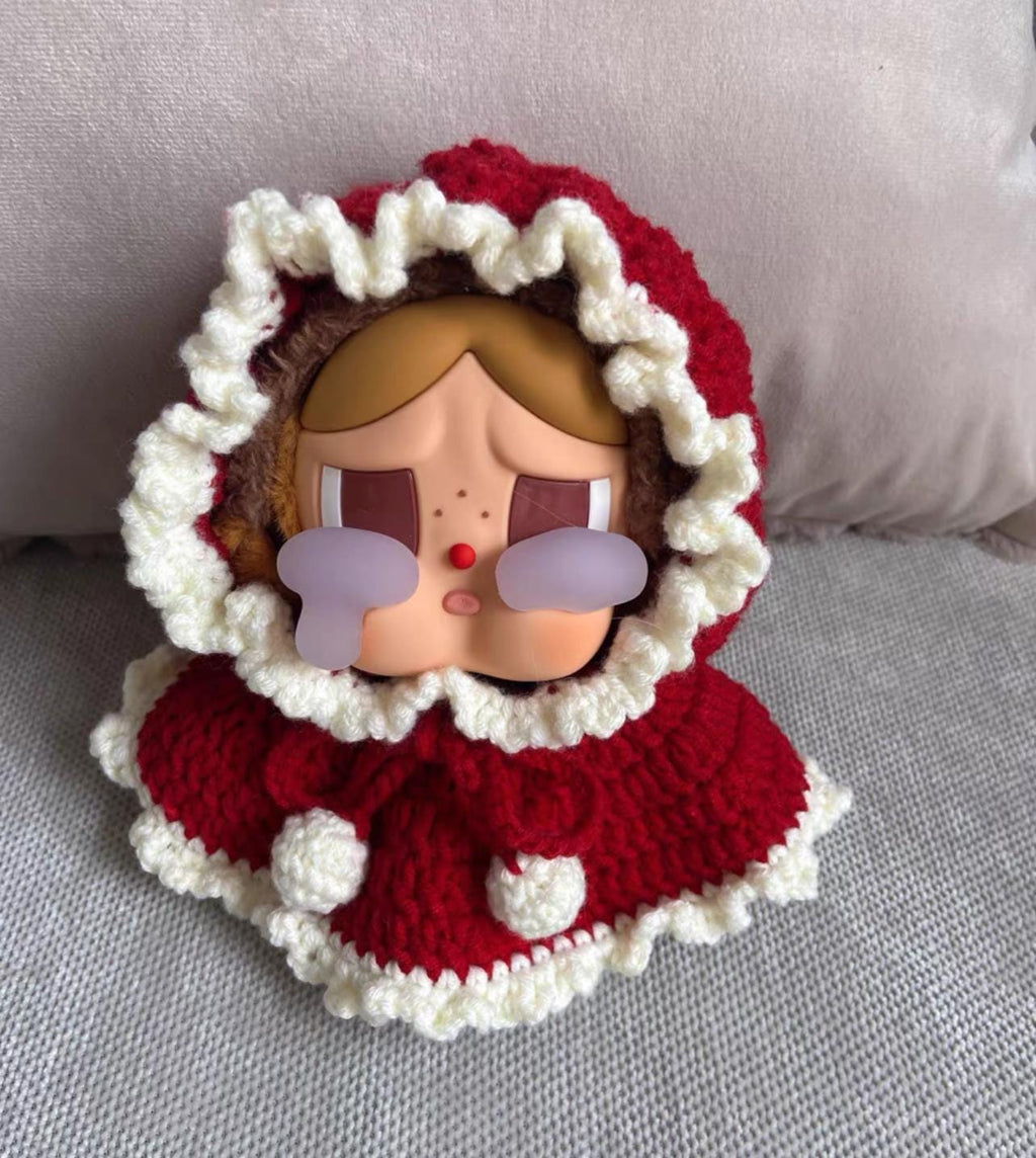 Crybaby Clothes, Fairy Tale Doll Cloak & Bag Set, Crochet Pixie Hood Cape, Handmade Crybaby Outfits