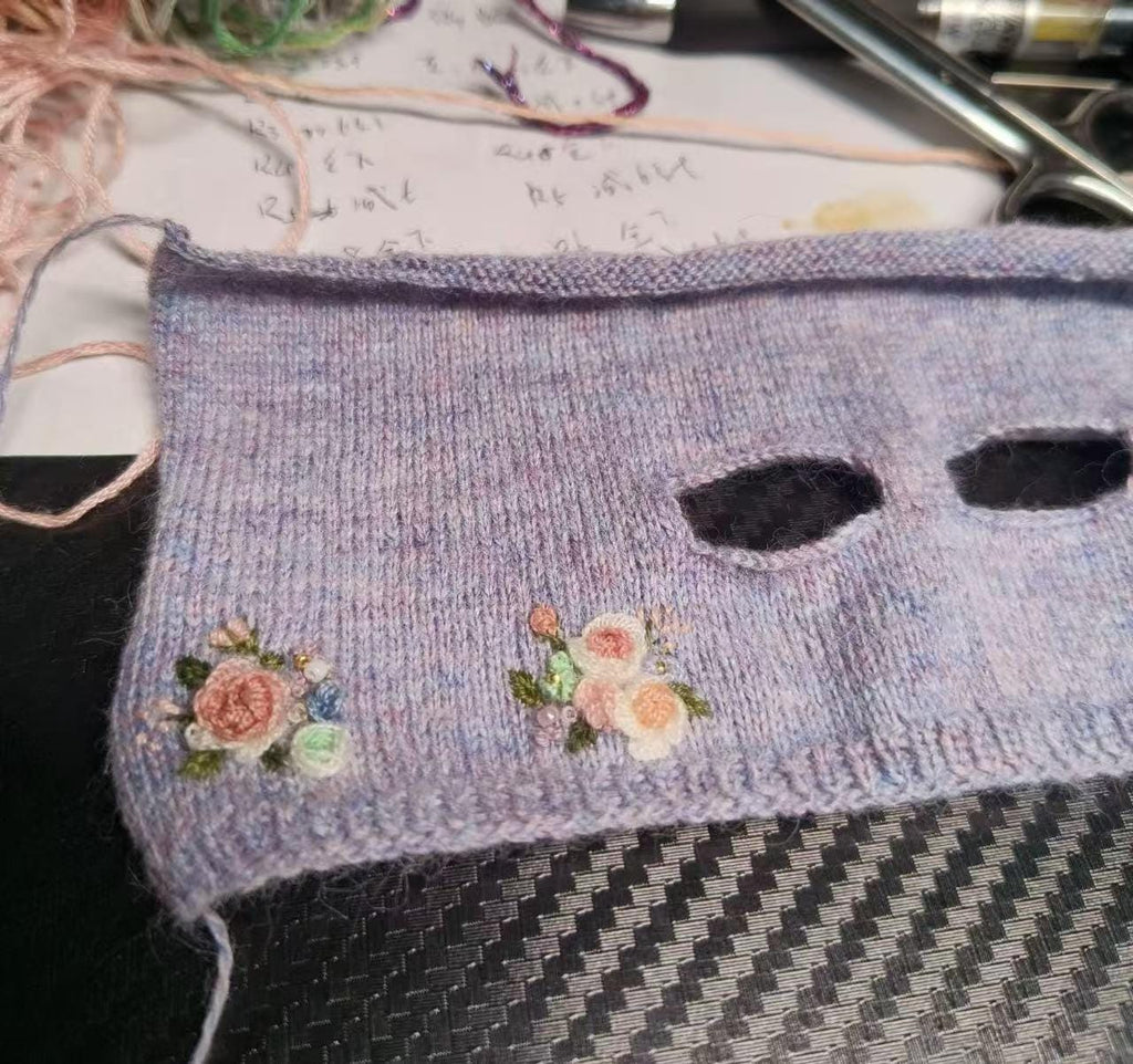 Handmade Labubu Clothes, Embroidered Floral Doll Romper, Hand-Knitting Bouquet Outfit, Romantic Cottagecore Set for 15/17cm Labubu outfits