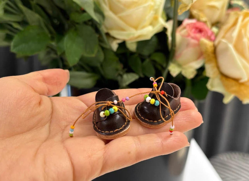 Labubu Accessories, Handmade Labubu Shoes, Custom Artisan Leather Shoes, Embellished Labubu Accessory