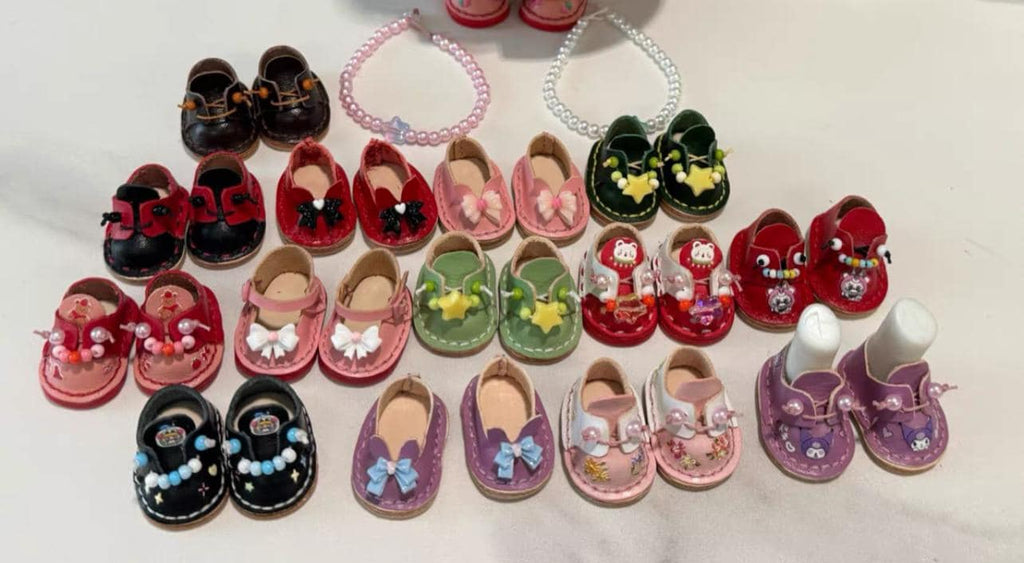 Labubu Accessories, Handmade Labubu Shoes, Custom Artisan Leather Shoes, Embellished Labubu Accessory