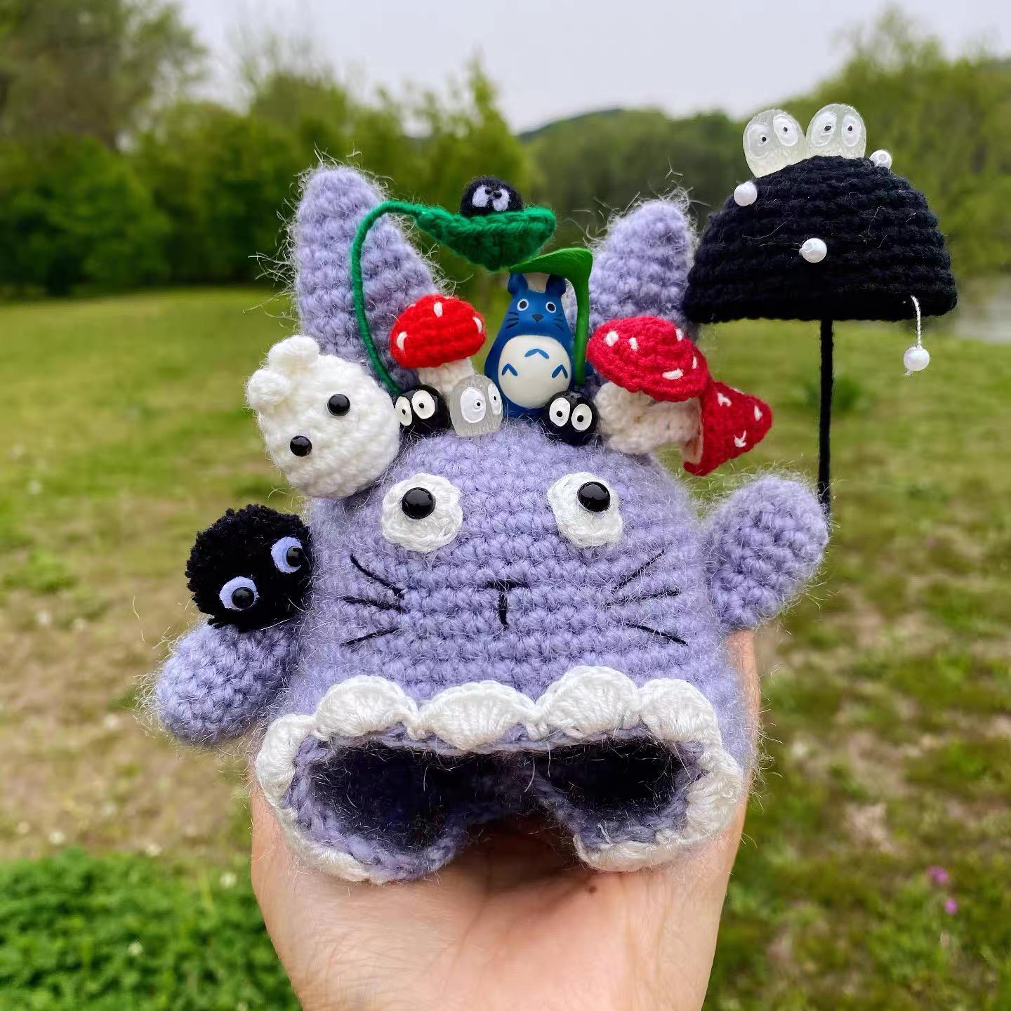 Labubu Clothes, Forest Spirit Doll Hat, Crochet Anime Inspired Diorama, Handmade Art Toy Accessory, Woodland Creature Outfits