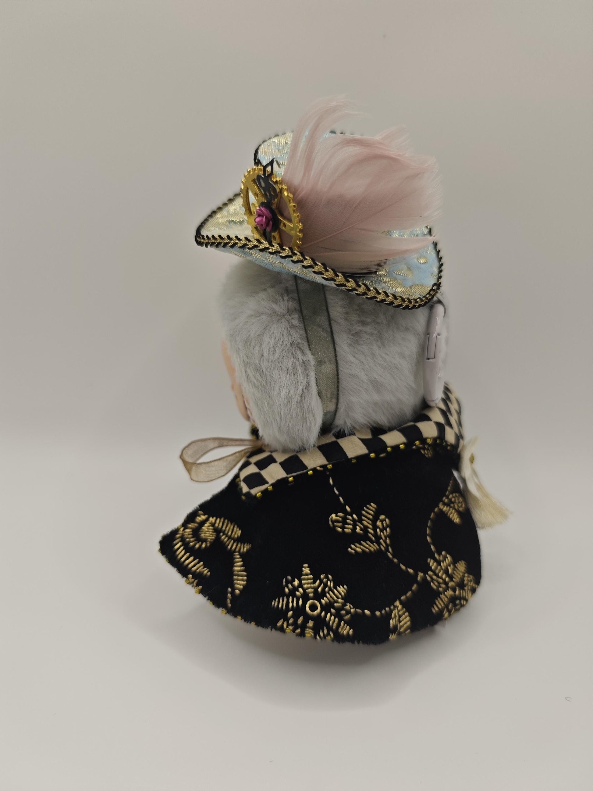 Handmade 15/17cm Labubu Clothes - Steampunk Magician, Artisan Top Hat & Cape Set, Labubu Outfits