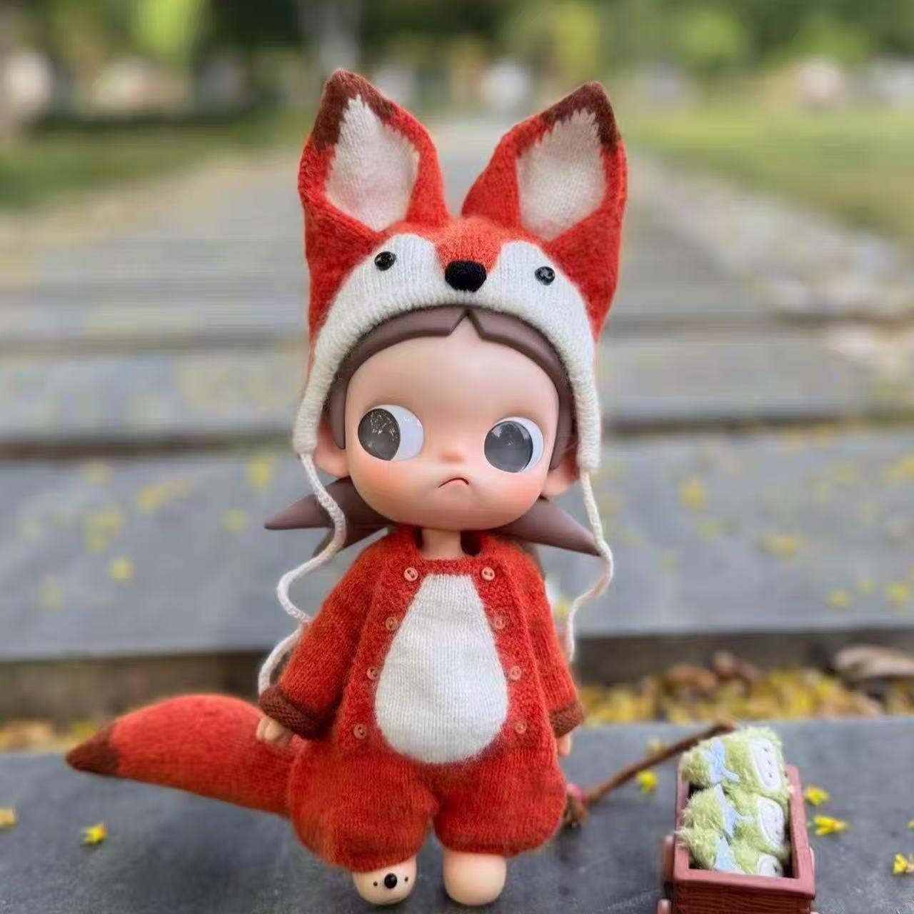 Handmade Labubu Clothes, Suit for 10/17cm Labubu, Zsiga, Handmade Knit Fox Labubu Outfits