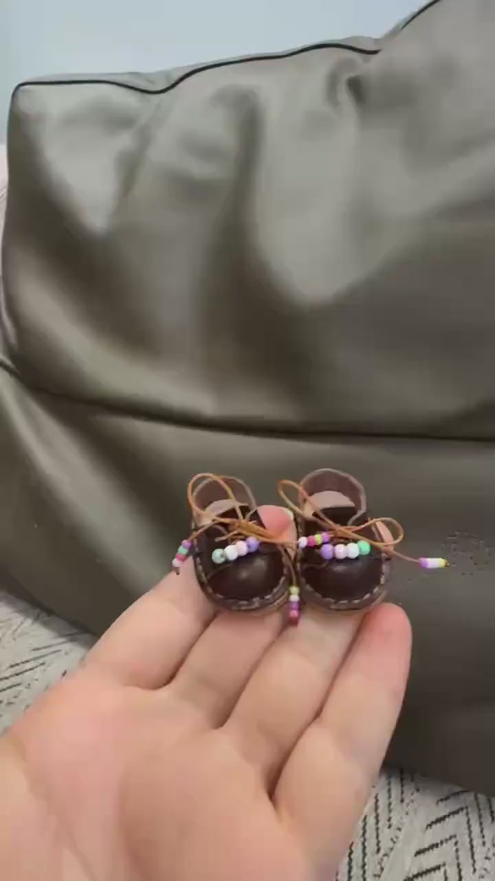 Labubu Accessories, Handmade Labubu Shoes, Custom Artisan Leather Shoes, Embellished Labubu Accessory